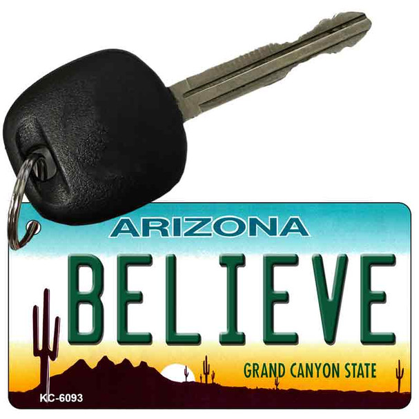 Believe Arizona State License Plate Wholesale Key Chain