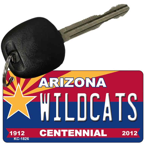 Wildcats Arizona Centennial State License Plate Wholesale Key Chain