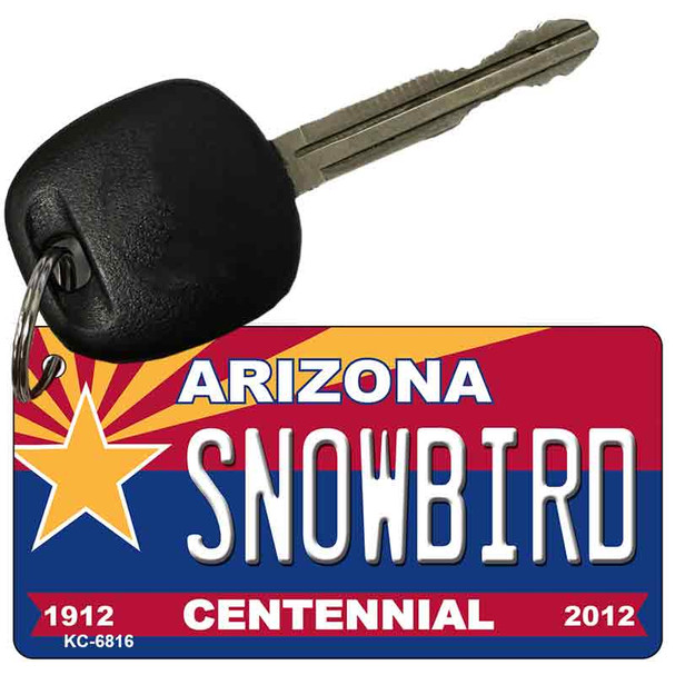 Snowbird Arizona Centennial State License Plate Wholesale Key Chain