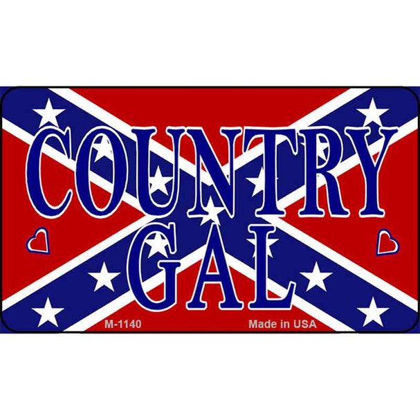 Confederate Country Gal Novelty Metal Magnet Wholesale