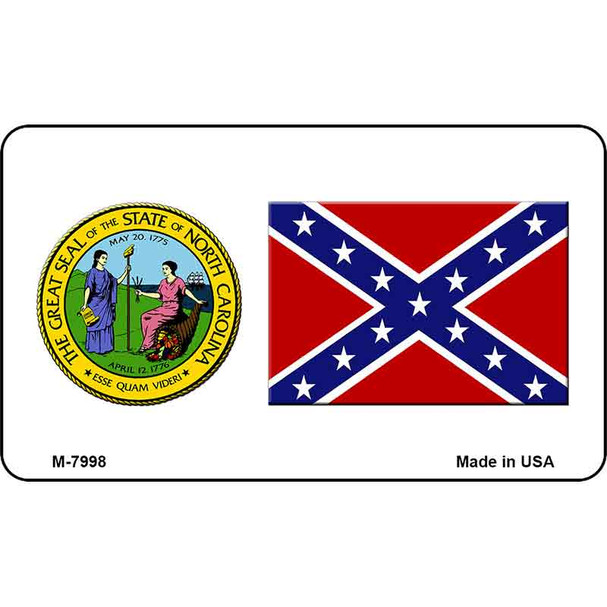 Confederate Flag North Carolina Seal Novelty Wholesale Magnet