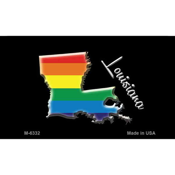 Louisiana State Outline Rainbow Wholesale Magnet