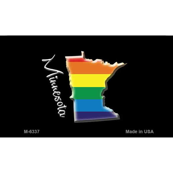 Minnesota State Outline Rainbow Wholesale Magnet