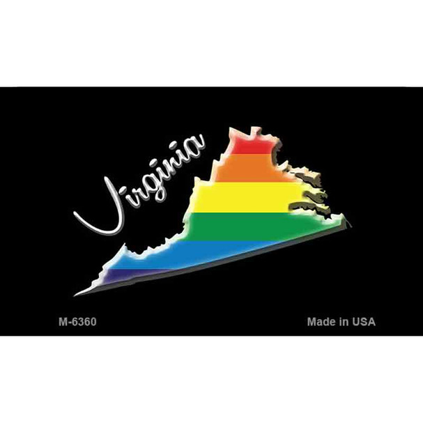 Virginia State Outline Rainbow Wholesale Magnet