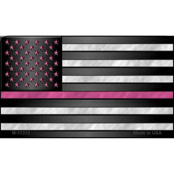 American Flag Pink Stripe & Stars Wholesale Novelty Magnet M-11313