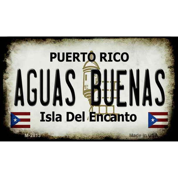 Aguas Buenas Puerto Rico State License Plate Wholesale Magnet