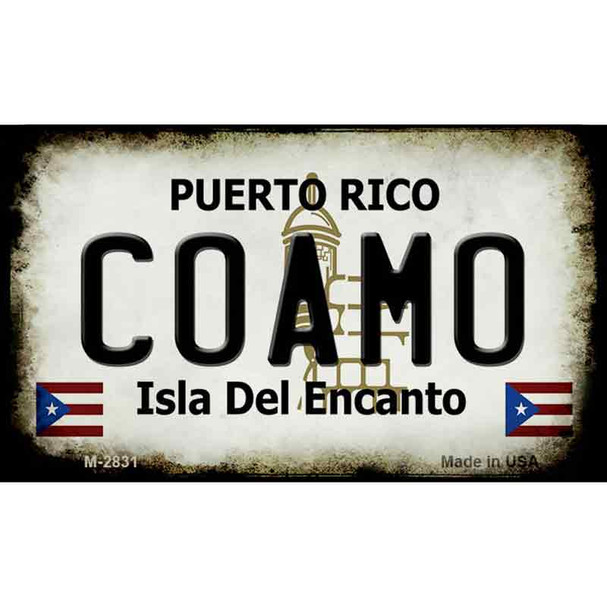 Coamo Puerto Rico State License Plate Wholesale Magnet