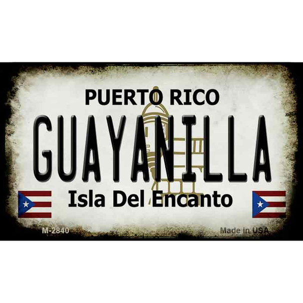 Guayanilla Puerto Rico State License Plate Wholesale Magnet M-2840