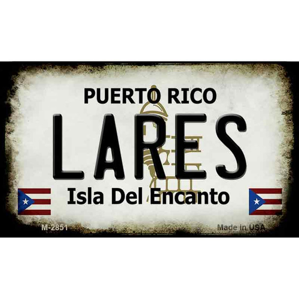 Lares Puerto Rico State License Plate Wholesale Magnet