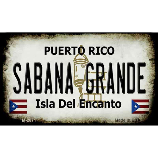 Sabana Grande Puerto Rico State License Plate Wholesale Magnet M-2871