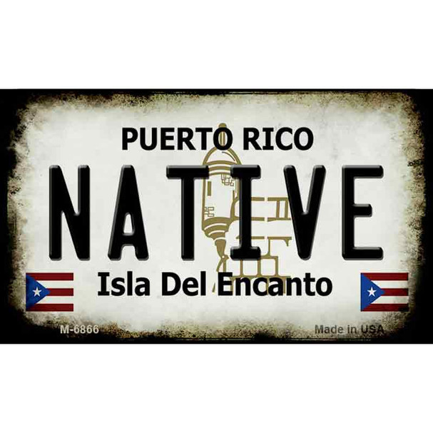 Native Puerto Rico State License Plate Wholesale Magnet M-6866