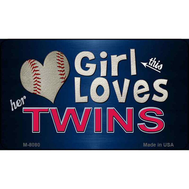 This Girl Loves Her Twins Wholesale Magnet M-8080