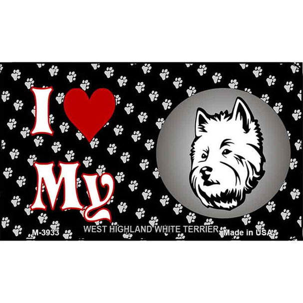 I Love My West Highland White Terrier Wholesale Magnet M-3933