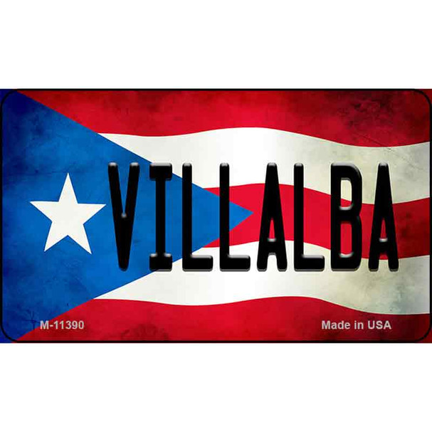 Villalba Puerto Rico State Flag License Plate Wholesale Magnet M-11390