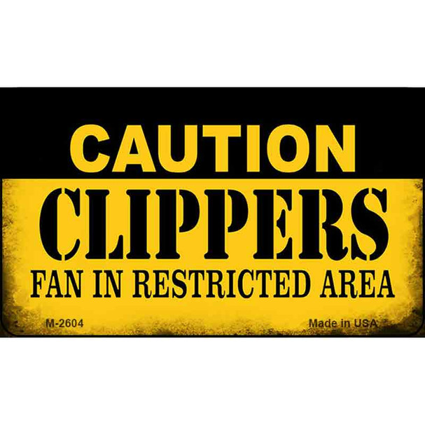 Caution Clippers Fan Area Wholesale Magnet M-2604