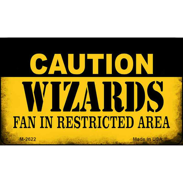 Caution Wizards Fan Area Wholesale Magnet M-2622