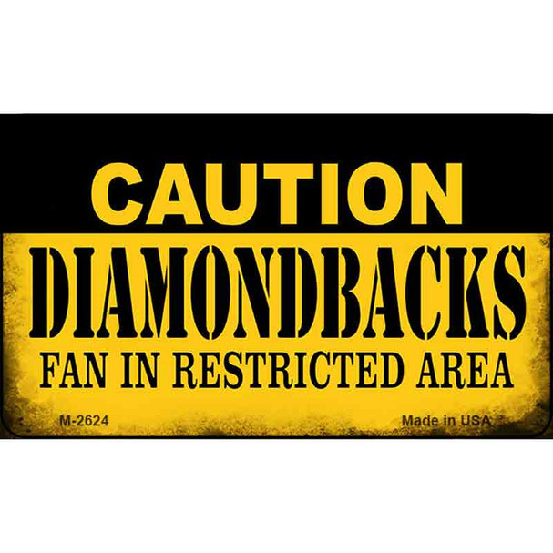Caution Diamondbacks Fan Area Wholesale Magnet M-2624