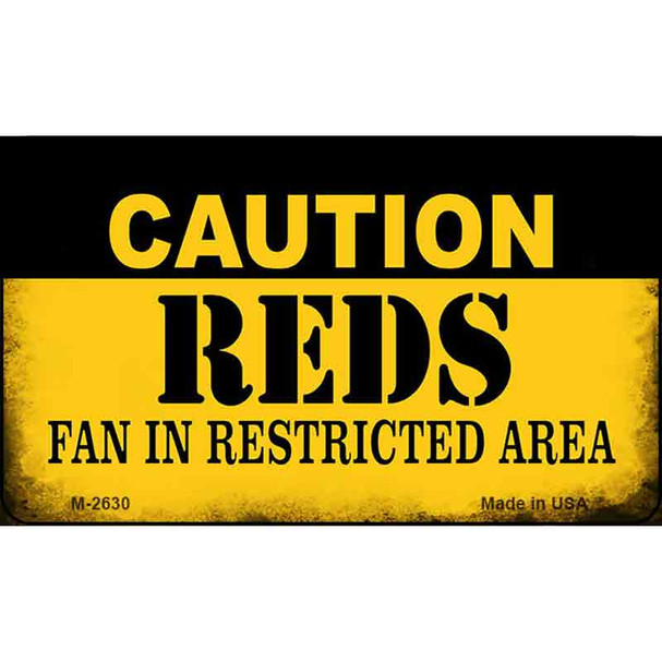 Caution Reds Fan Area Wholesale Magnet M-2630