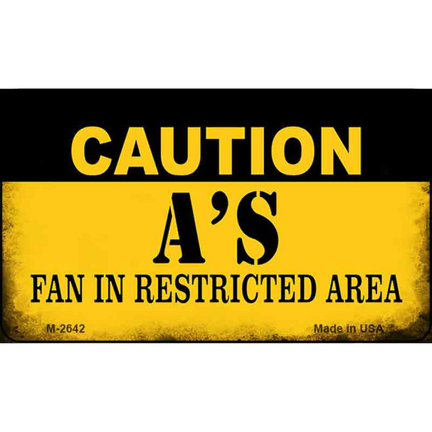 Caution A's Fan Area Wholesale Magnet M-2642