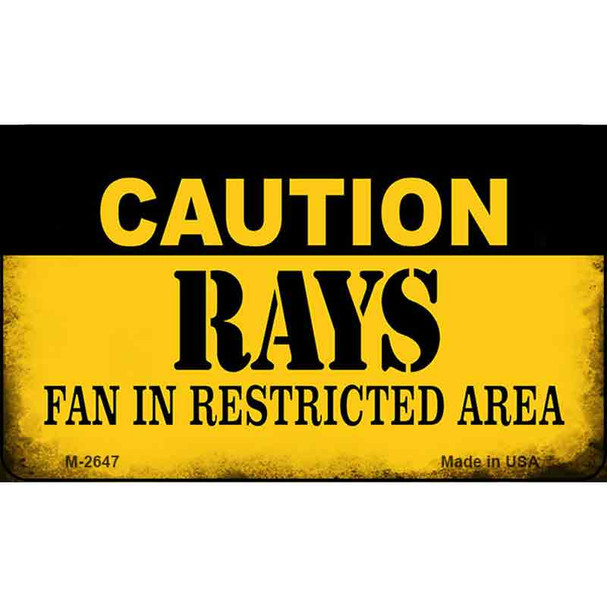 Caution Rays Fan Area Wholesale Magnet M-2647