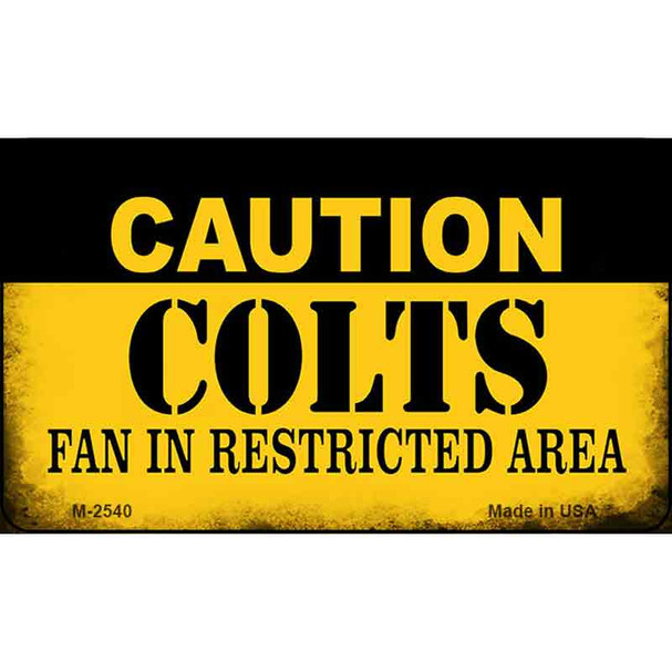 Caution Colts Fan Area Wholesale Magnet M-2540