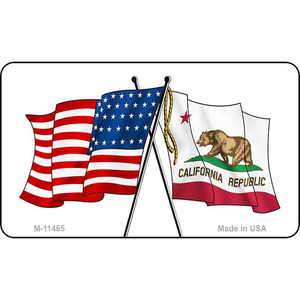 California Crossed US Flag Wholesale Magnet