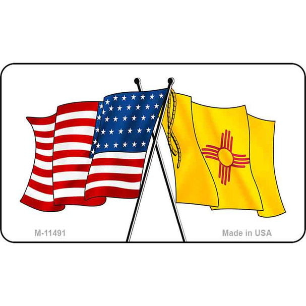 New Mexico Crossed US Flag Wholesale Magnet