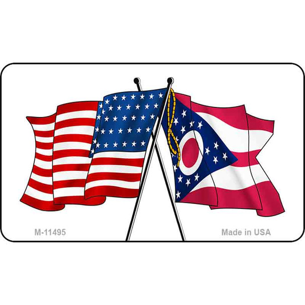 Ohio Crossed US Flag Wholesale Magnet