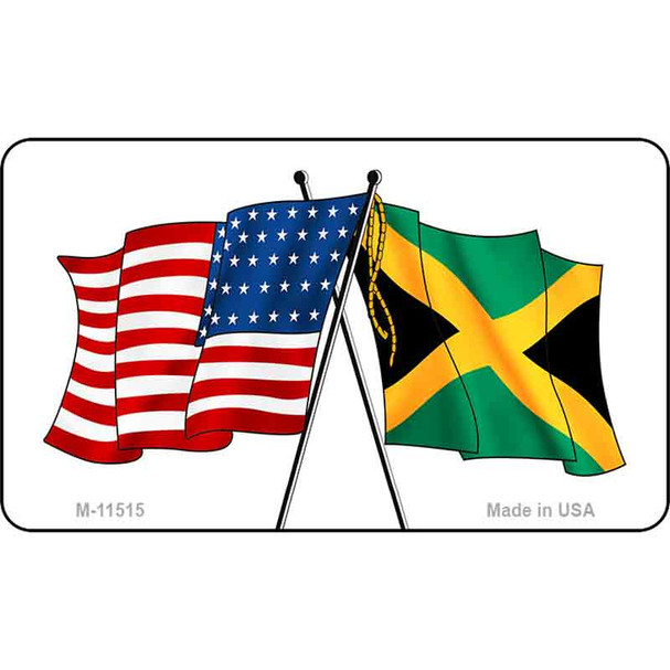 Jamaica Crossed US Flag Wholesale Magnet