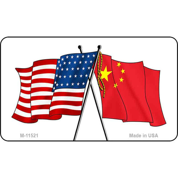 China Crossed US Flag Wholesale Magnet