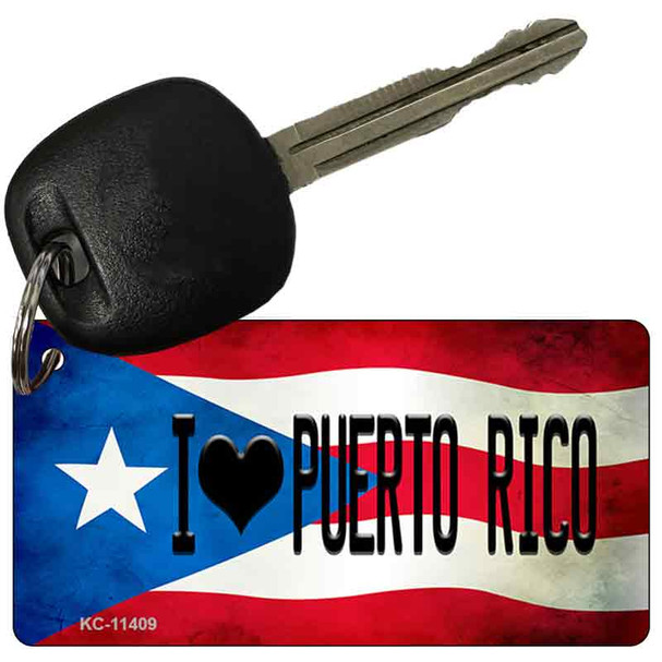 I Love Puerto Rico Puerto Rico State Flag Wholesale Key Chain