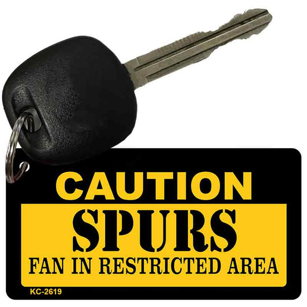 Caution Spurs Fan Area Wholesale Key Chain