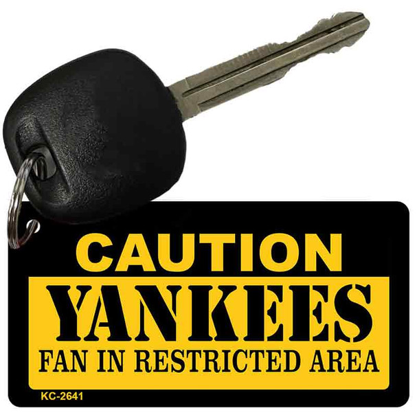 Caution Yankees Fan Area Wholesale Key Chain