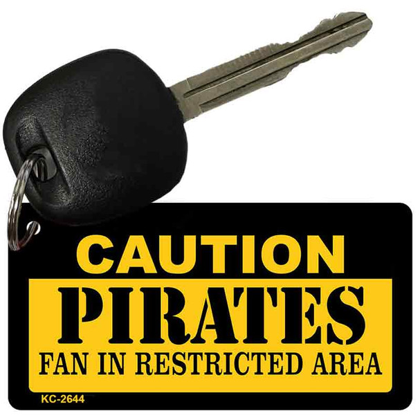 Caution Pirates Fan Area Wholesale Key Chain