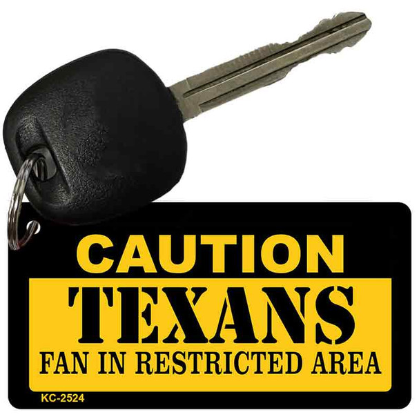 Caution Texans Fan Area Wholesale Key Chain