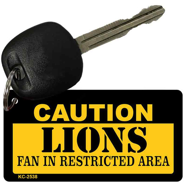 Caution Lions Fan Area Wholesale Key Chain