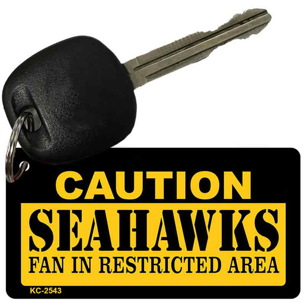 Caution Seahawks Fan Area Wholesale Key Chain