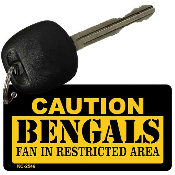 Caution Bengals Fan Area Wholesale Key Chain