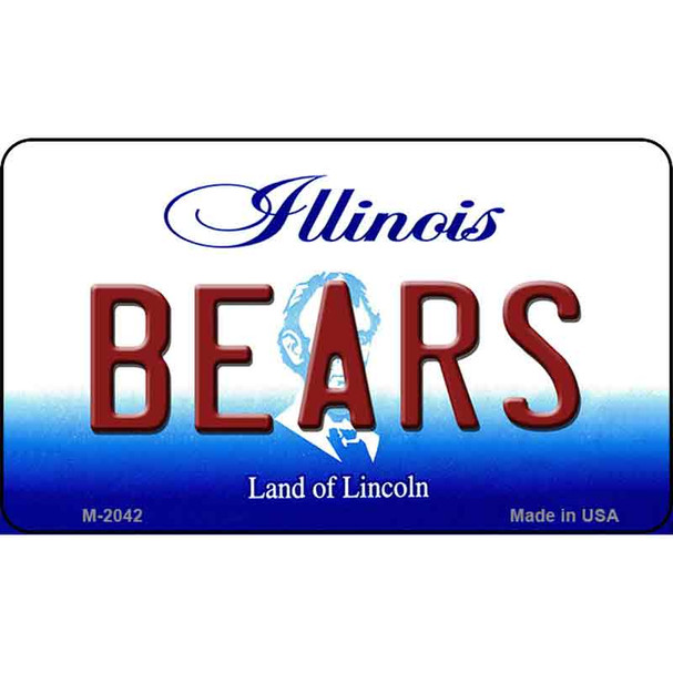 Bears Illinois State License Plate Wholesale Magnet M-2042