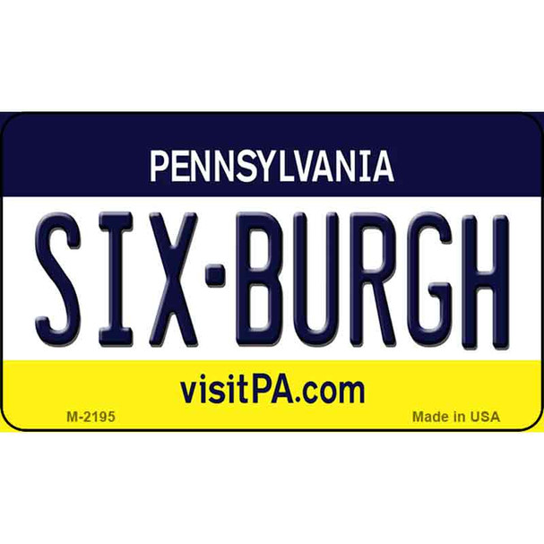 Six-Burgh Pennsylvania State License Plate Wholesale Magnet M-2195