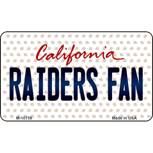 Raiders Fan California State License Plate Wholesale Magnet M-10756