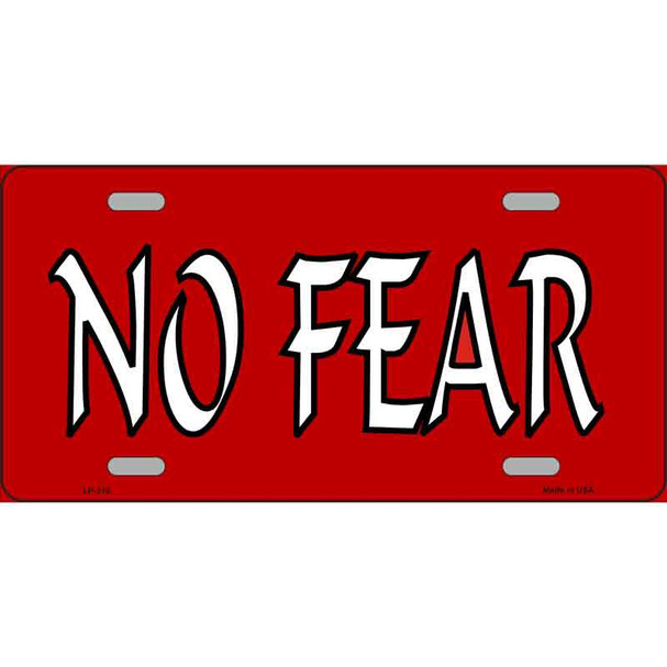 No Fear Wholesale Metal Novelty License Plate