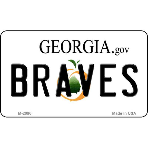 Braves Georgia State License Plate Wholesale Magnet M-2086