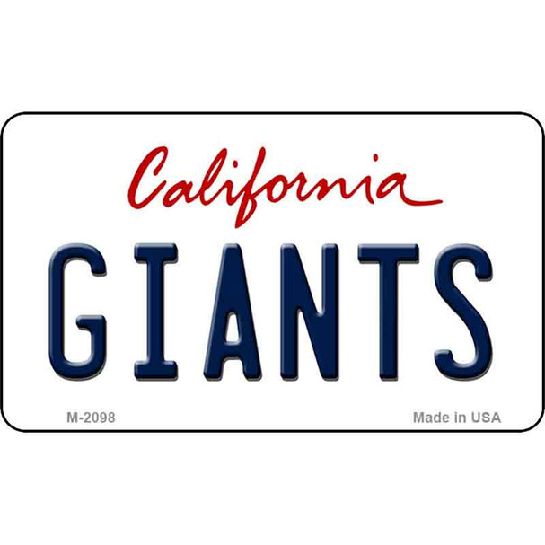 Giants California State License Plate Wholesale Magnet M-2098