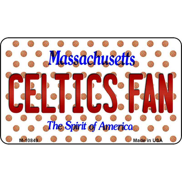 Celtics Fan Massachusetts State License Plate Wholesale Magnet M-10849