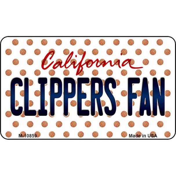 Clippers Fan California State License Plate Wholesale Magnet M-10859