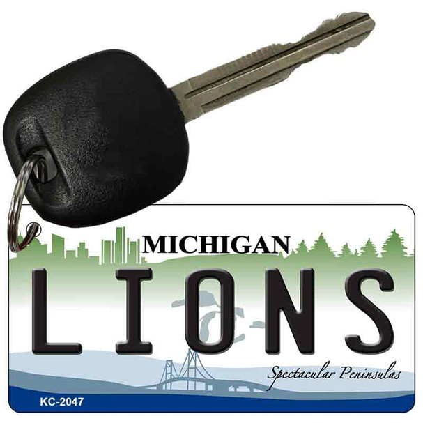 Lions Michigan State License Plate Wholesale Key Chain