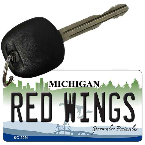 Red Wings Michigan State License Plate Wholesale Key Chain