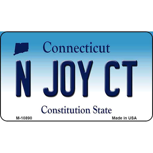 N Joy CT Connecticut State License Plate Wholesale Magnet M-10890