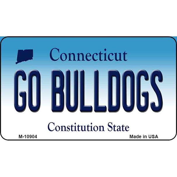 Go Bulldogs Connecticut State License Plate Wholesale Magnet M-10904